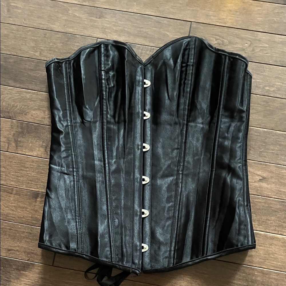 Sexy AF Black Satin Corset